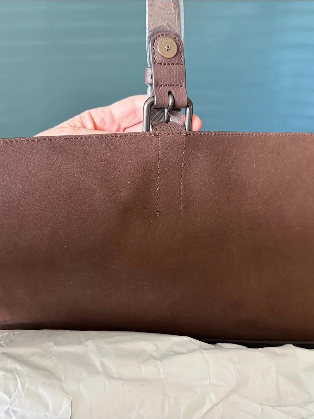 Coach Hudson Messenger Bag Leather Tobacco Mahogany NWT (with storage dents)